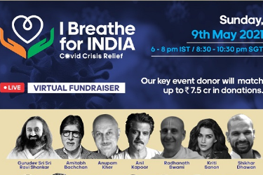 I Breathe For India: Virtual Fundraiser to help India battle the Covid crisis in , 