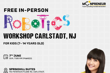 In-person Free Robotics Workshop For Kids at Carlstadt, NJ (7-14yrs) in Carlstadt, NJ