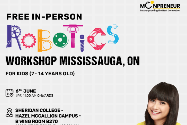 In-person Free Robotics Workshop For Kids at Mississauga, ON (7-14yrs) in Mississauga, ON