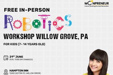 In-person Free Robotics Workshop For Kids at Willow Grove, PA (7-14yrs) in Willow Grove, PA