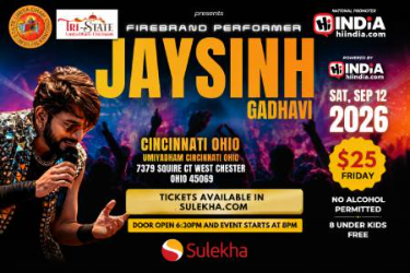 Jaysinh Gadhavi Dandiya Dhoom 2026 in Ohio, West Chester, OH