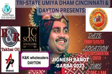 Jignesh Barot (Kaviraj) garba 2023 in Dayton, OH