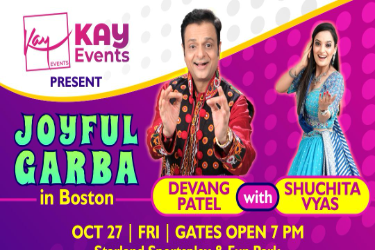 Joyful Garba with Devang Patel and Shuchita Vyas in hanover, MA