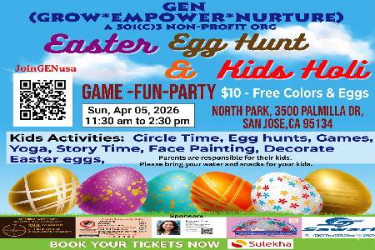Kids Holi & Easter Egg Hunting Celebration In San Jose in San Jose, CA