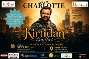 Buy Tickets for Kirtidan Gadhvi Live Garba & Musical Night in Charlotte in Charlotte, NC