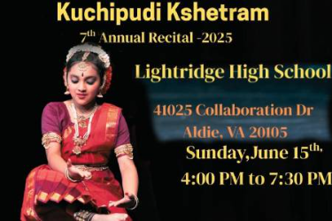 Kuchipudi Kshetram Annual Recital 2025 in Aldie, VA