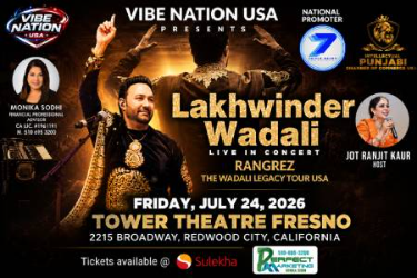 LAKHWINDER WADALI – LIVE IN CONCERT “RANGREZ – The Wadali Legacy Tour USA” in Fresno, CA
