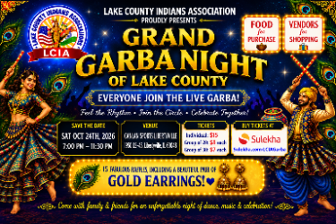 Lcia - Grand Garba Night 2026 Of Lake County - Chicago Indian event on Sat, Oct 24