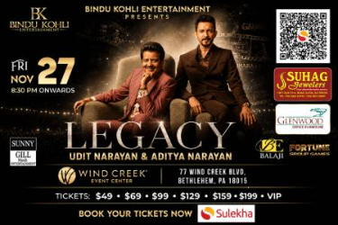 LEGACY – Udit Narayan & Aditya Narayan Live In Pennsylvania