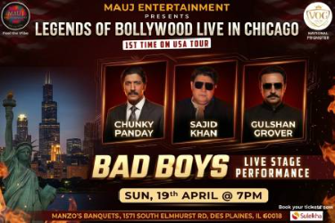 Legends of Bollywood: Bad Boys Live In Chicago in Des Plaines, IL