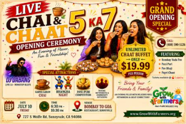 Live Chai & Chaat Opening Ceremony in , CA