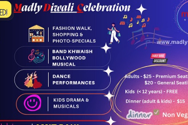 Madly Diwali Event 2023 - Nov 18 - NJ, USA (Madly Social is a non profit orgn) in Plainsboro Township, NJ