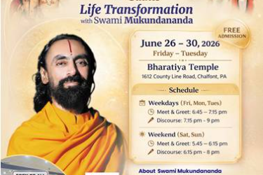 Meet And Greet With Swamiji And Enlightening Discourses on "Inspiring Stories from Saints." in Chalfont, PA