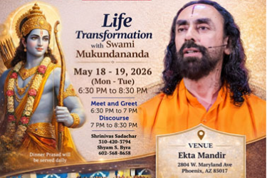 Meet And Greet With Swamiji And Enlightening Discourses on "Ram Kathamrit" in Phoenix, AZ