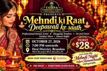 Mehndi Ki Raat – Deepawali Ke Saath In Florida in , FL
