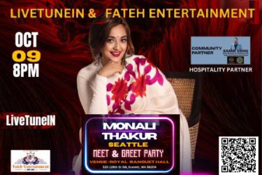 Monali Thakur Seattle Meet & Greet Party in Everett, WA