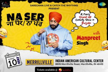 Naa Ser Naa Paair in Merrillville, IN - A stand up comedy show by Manpreet Singh in Merrillville, IN