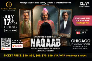 Naqaab Thriller Comedy by Nawazuddin Siddiqui in Chicago in Naperville, IL