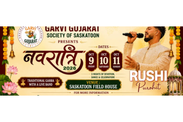 NAVRATRI 2026 with Rushi Purohit - OCT 9, Saskatoon, SK
