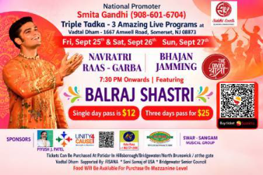 Navratri Raas-garba By Balraj Shastri In New Jersey - New Jersey Indian event on Fri, Sep 25