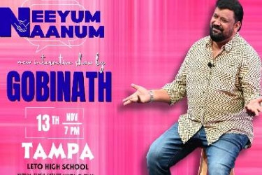Buy Tickets for Neeyum Naanum - A Gopinath interactive show - Tampa in Tampa, FL