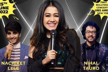 Neha Kakkar with Indian Idols 2022 New York in Elmont, NY