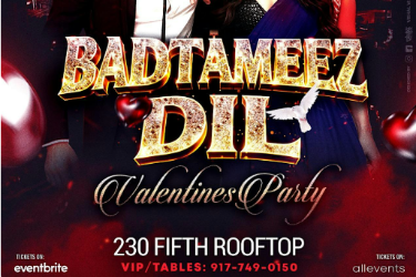 NYC'S BOLLYWOOD VALENTINES NIGHTOUT AT 230 FIFTH ROOFTOP