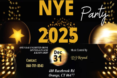 NYE 2025 PARTY  in Orange, CT