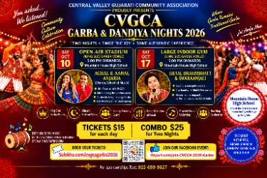 Cvgca Garba & Dandiya Night 2026 (oct 17th, Saturday) - San Francisco Indian event on Sat, Oct 17