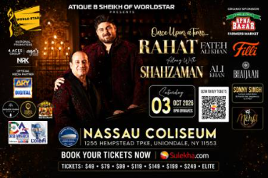Once Upon A Time With Rahat Fateh Ali Khan & Shahzaman Ali Khan In Ny - New York Indian event on Sat, Oct 3