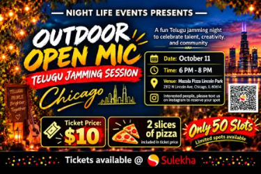 Outdoor Open Mic – Telugu Jamming Session In Chicago