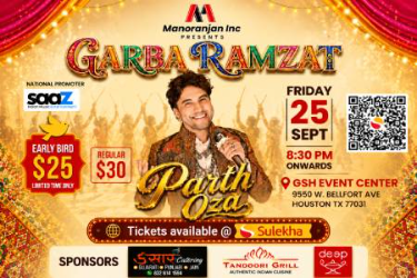 Parth Oza Garba Ramzat In Houston - Houston Indian event on Fri, Sep 25