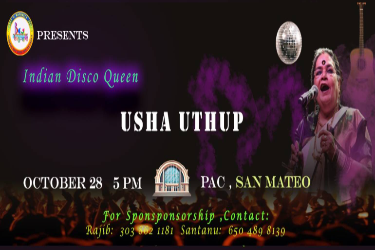 Usha Uthup - Pop for Power Concert in San Mateo, CA