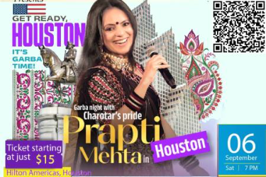 Prapti Mehta " Garba night with charotar's pride " in Houston in Houston, TX