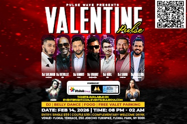 Pulse Wave Presents: Valentine Pulse (Long Island Desi Event) in Floral Park, NY Pulse Wave Presents: Valentine Pulse (Long Island Desi Event) in Floral Park, NY