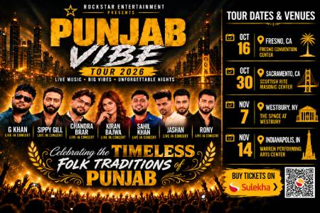 Punjab Vibe Tour 2026 With Gkhan Live In Concert - San Francisco Indian event on Fri, Oct 16