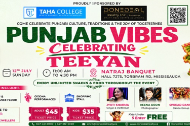 Punjab Vibes- Celebrating Teeyan in Mississauga, ON