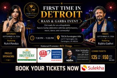 Raas & Garba Event With Rutvi Pandya & Rajbha Gadhvi In Detroit