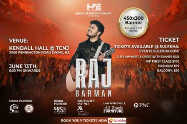 Raj Barman Live Concert In NJ in Trenton, NJ