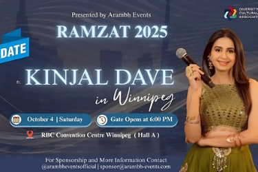 Ramzat 2025 with KINJAL DAVE in Winnipeg, Manitoba