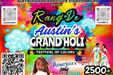 RANG DE AUSTIN'S GRAND HOLI | FESTIVAL OF COLORS | US ONLY FOAM HOLI | 5TH, Leander, TX