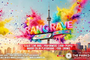 RANG RAVE – TORONTO’S BIGGEST HOLI COLOR RAVE - 2 PM to 7 PM in Toronto, ON