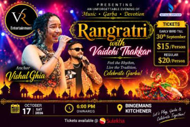 Rangratri with Vaidehi Thakkar in Kitchener, ON