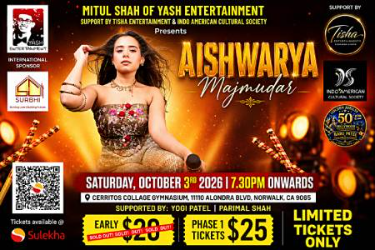Rangtali 2026 With Aishwarya Majmudar in Los Angeles in Norwalk, CA