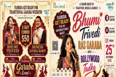 Ras Garba with Bhumi Trivedi in Florida in Kissimmee, FL
