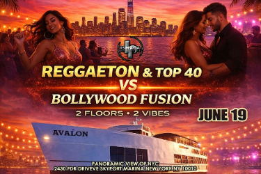Reggaeton vs Bollywood Fusion Boat Party NYC – 2 Floors in New York, NY