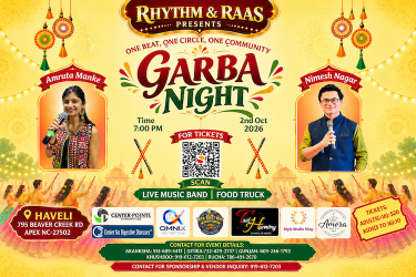 Rhythm & Raas Garba26 - Raleigh Indian event on Fri, Oct 2