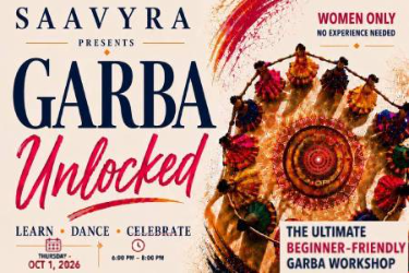 Saavyra Presents Garba Unlocked - New York Indian event on Thu, Oct 1
