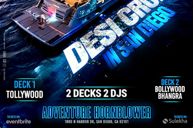 SAN DIEGO’S ANNUAL BOLLYWOOD CRUISE | SEP 13 | DJ BROWNY in San Diego, CA