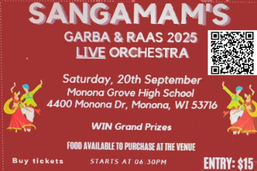 SANGAMAM GARBA & RAAS 2025 AT WISCONSIN